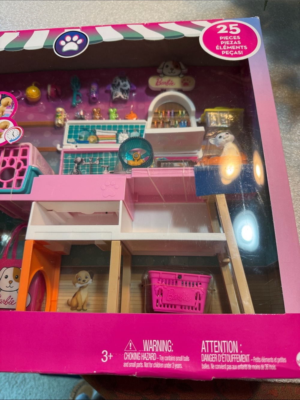 New Barbie Pink and Turquoise Pet Grooming Playset with Doll - Picture 7 of 9